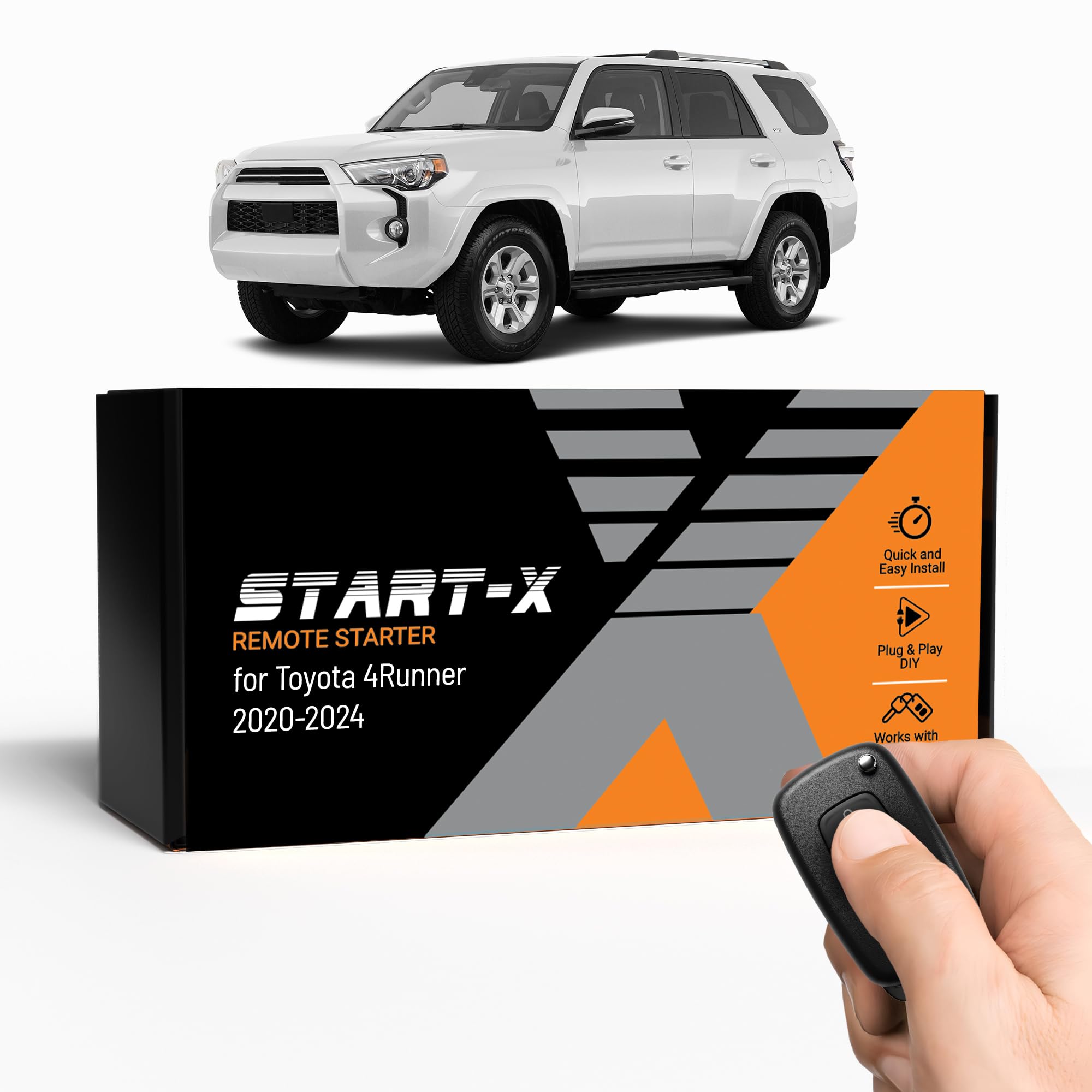 Start-XRemote Starter Kit for Toyota 4Runner (2020, 2021, 2022, 2023, 2024) Vehicles | Push-to-Start Ignition | Plug N Play Install | Lock 3X to Remote Start | Zero Wire Splicing