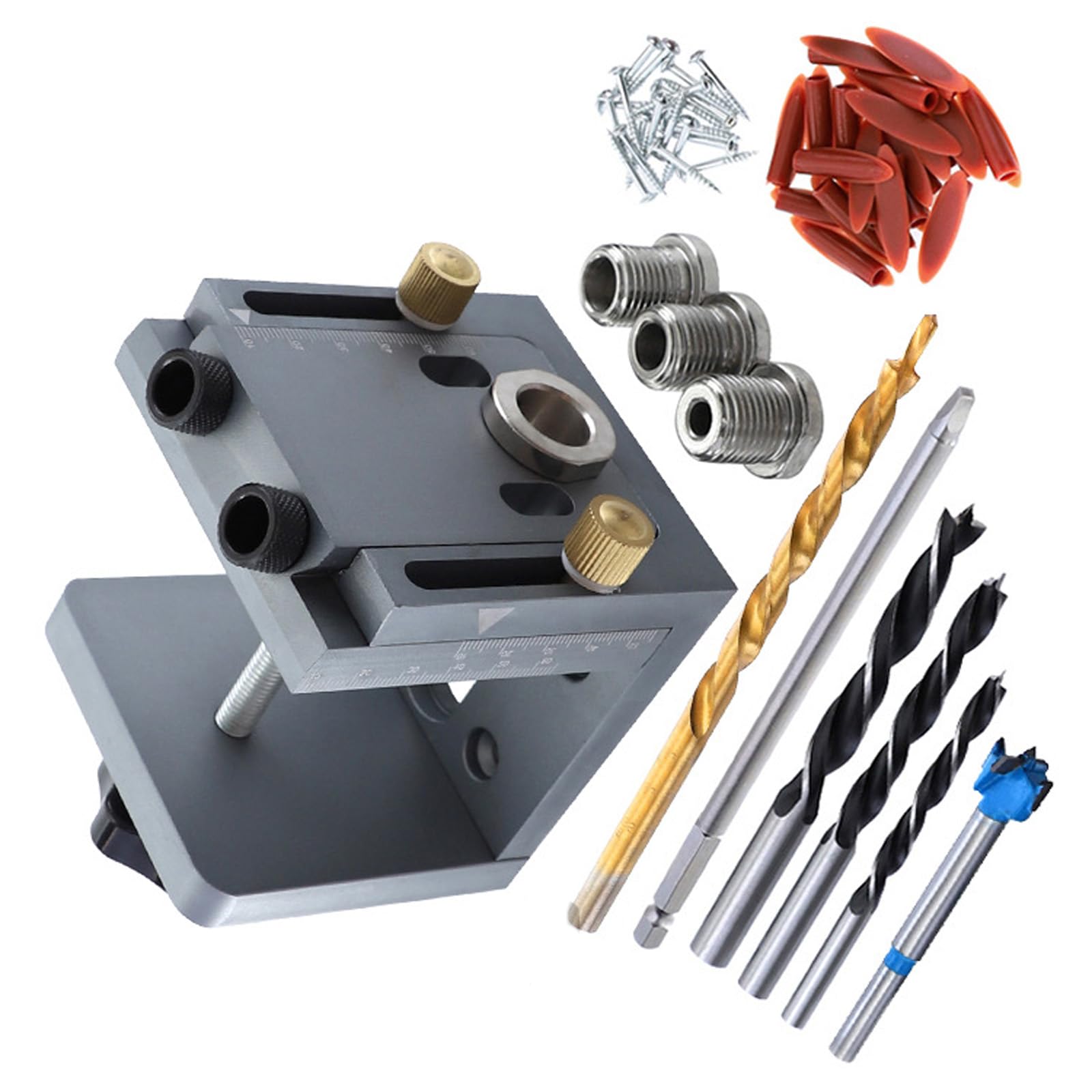 Apglsxy B Pocket Hole Set 9/9.5Mm Angled Drill Guide Woodworking Tool Hole Puncher Locator Drill It Carpentry Woodworking Guide