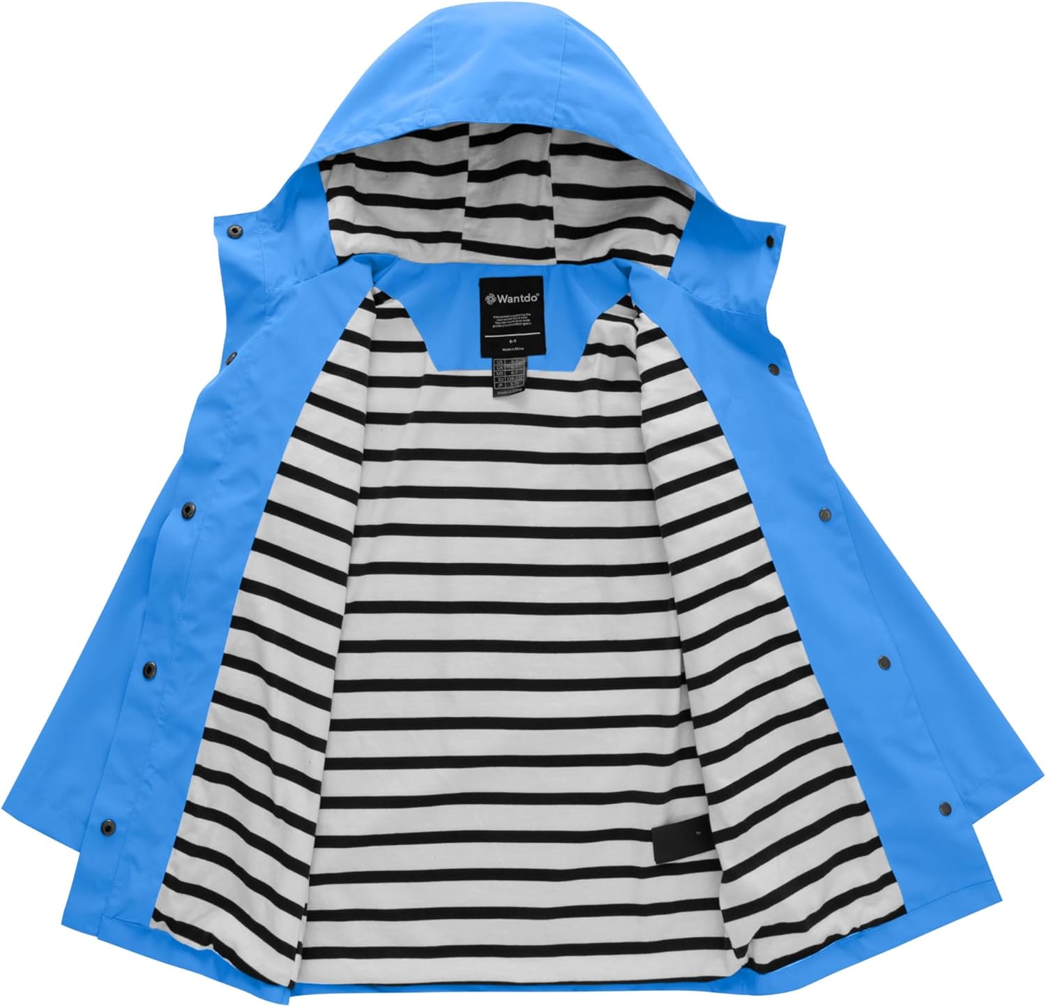 wantdo Boys & Girls Waterproof Rain Jacket Lightweight Rain Coat Hooded Windbreaker - Image 4