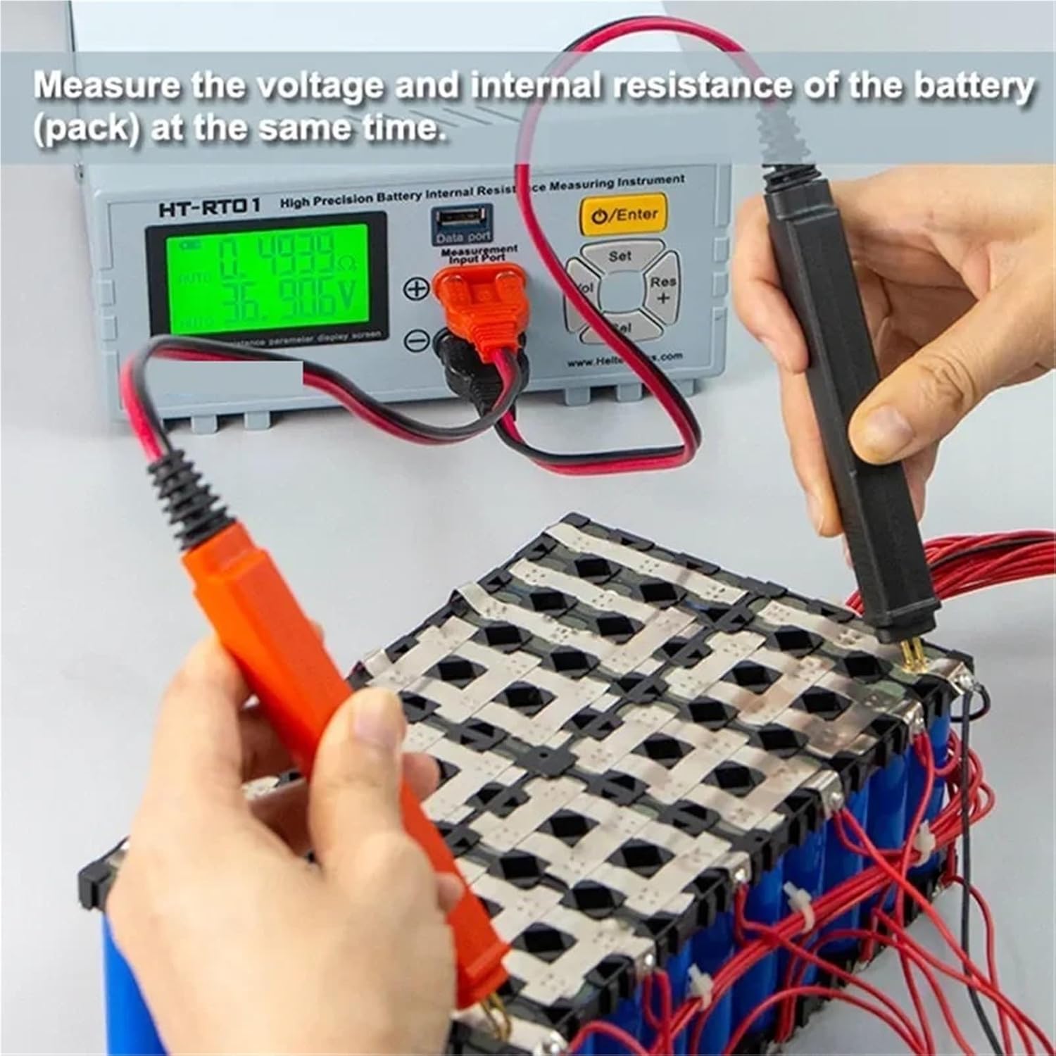 Battery Tester. BMS Tester Tool for 1Lead Acid Battery Internal Resistance & Voltage Tester for Battery Packs(HT-BCT05A84V)