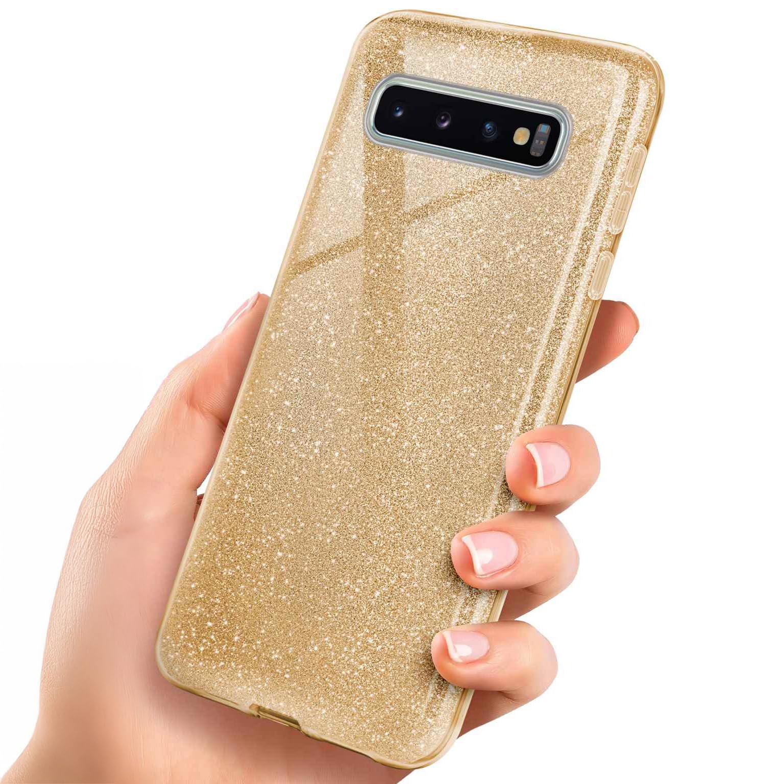 Coque antichoc Samsung Galaxy S10 Plus robuste à strass diamant - 8