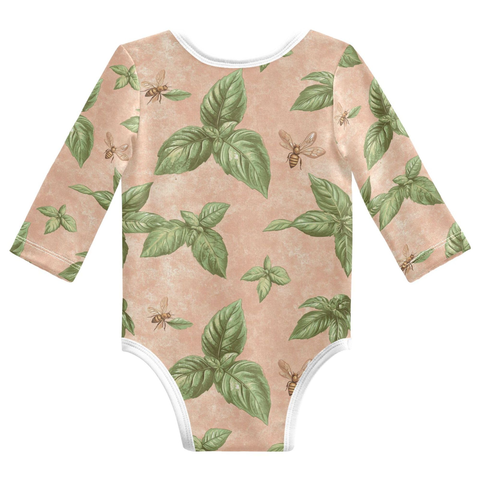 Wudan Sweet Basil Rose Gold Baby Girl Outfit Soft Cotton Month Boy Clothes for New Born Gifts 9M