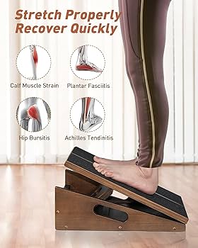 Professional Wooden Slant Board, Adjustable Incline Board And Calf Stretcher, Slant Board For Calf Stretching, Balance Stretch Board