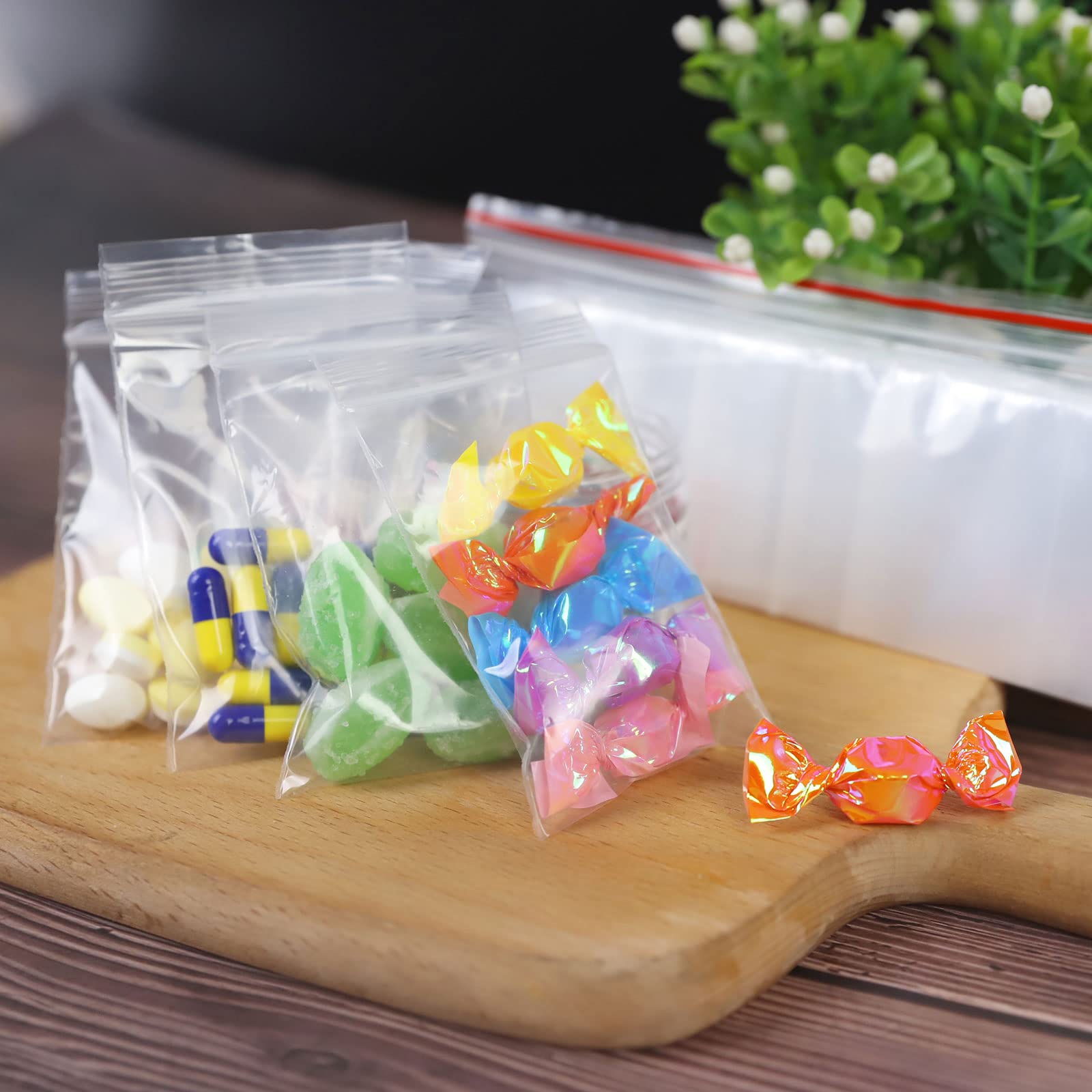 100 Red 4x6 Inch Resealable Plastic Bags – 2 Mil Thick, For Jewelry, Crafts, & Small Parts