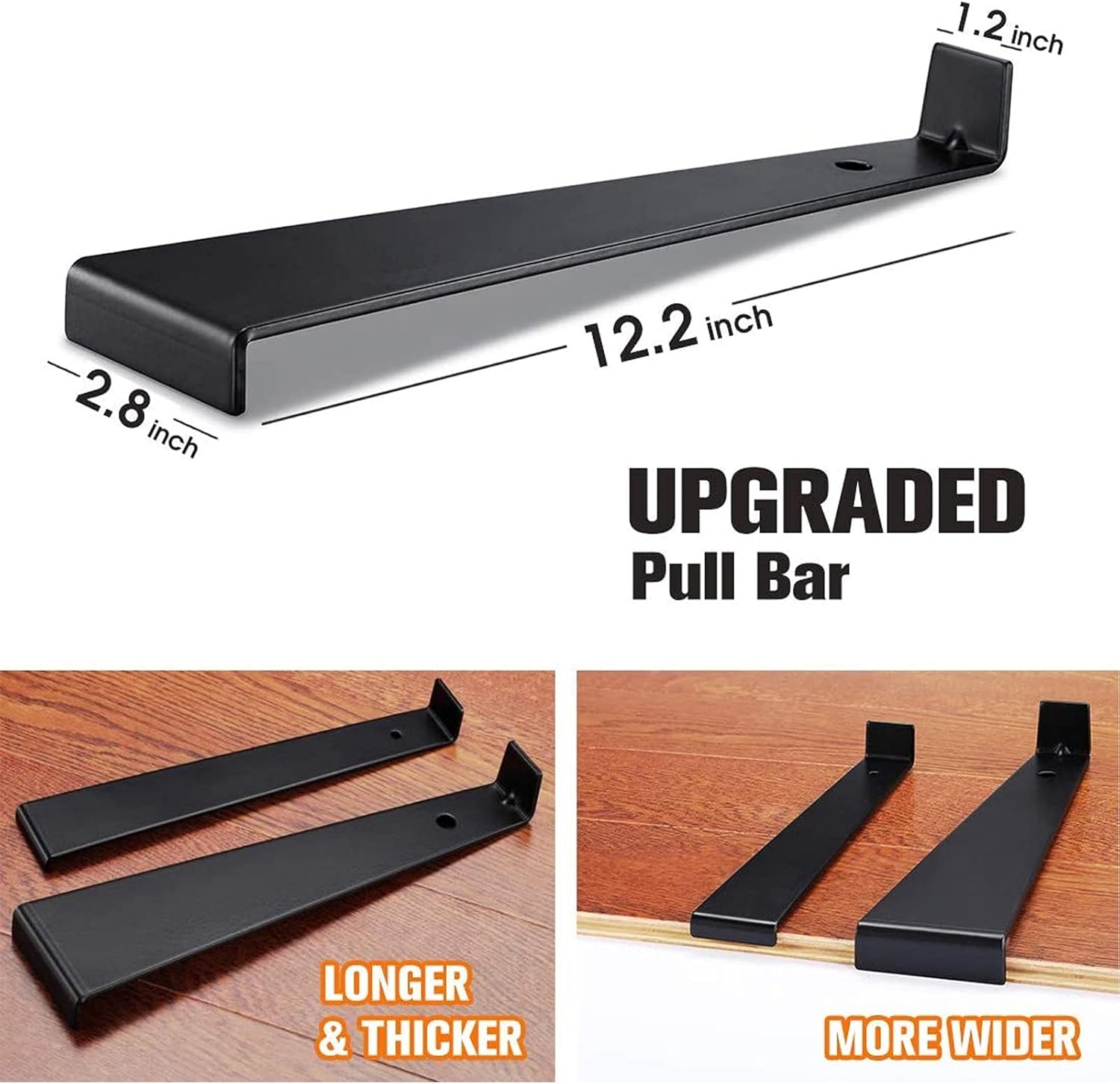 Laminate Wood Flooring Installation Kit, Tapping Block, Long and Wider Pull Bar, Double Faced Mallet and 40 Spacers