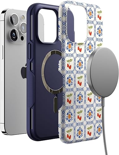 Vista 493 de Casely - Funda para iPhone 14 Pro Max, Viva La Vida, Frida Kahlo Floral Collage, compatible con MagSafe 10 Frida Kahlo Viva La Vida Collage
