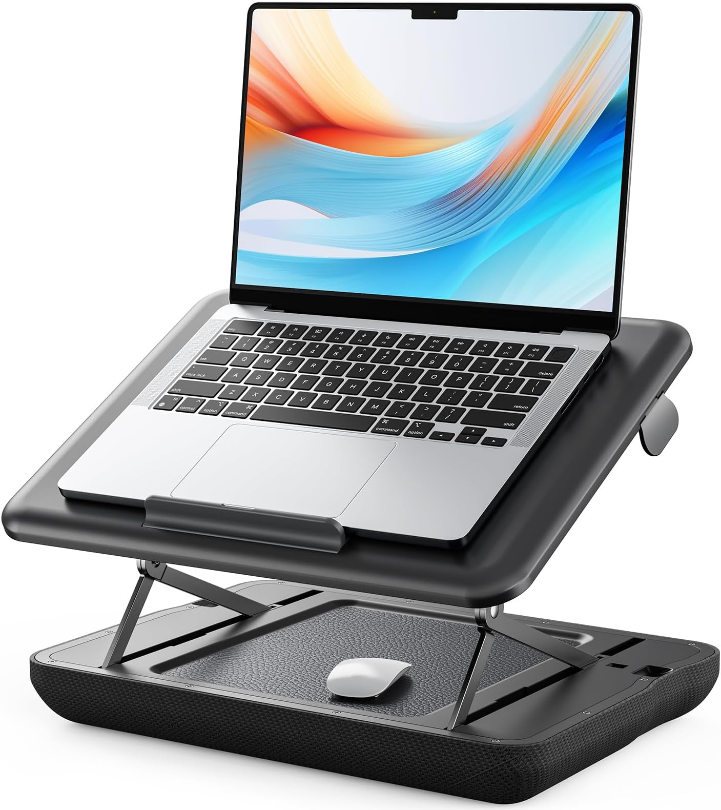SAIJI Over-the-Knee Table Cushion Table, Comfort, Ultra Lightweight, Portable Laptop Lap Desk, Fits up to 15.6", 3 Levels of Height Adjustment, Mother's Day Gift, Work Above Knee, Minimalist Design