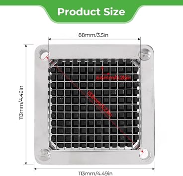 Replacement Chopper Blade Commercial Vegetable Chopper Dicer Stainless Steel Blade for Fruit Cutting Machine Tomato French Fries Cutter 1/4 &1/2