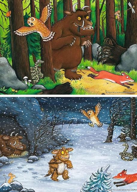 Foto 2 de 4 de Ravensburger Puzzle, Gruffalo, 2 Puzzle de 24 Piezas, Puzzles para Niños, Edad Recomendada 4+