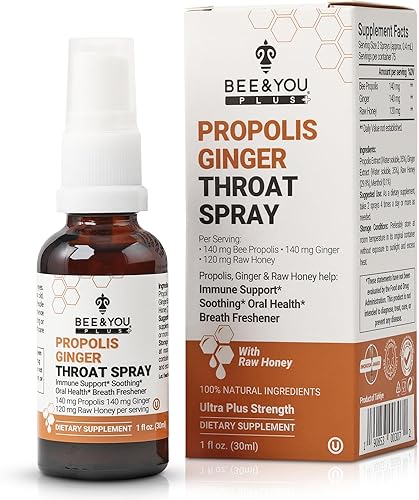 Miniatura 9 de Bee and You Natural Bee Propolis - Espray para garganta para apoyo inmunológico, alivio del dolor de garganta y apoyo oral para adultos y niños, 1