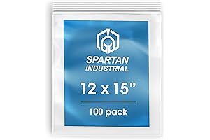 Spartan Industrial 2 Mil Clear Reclosable Plastic Zip Bags for Easy Storage and Organization