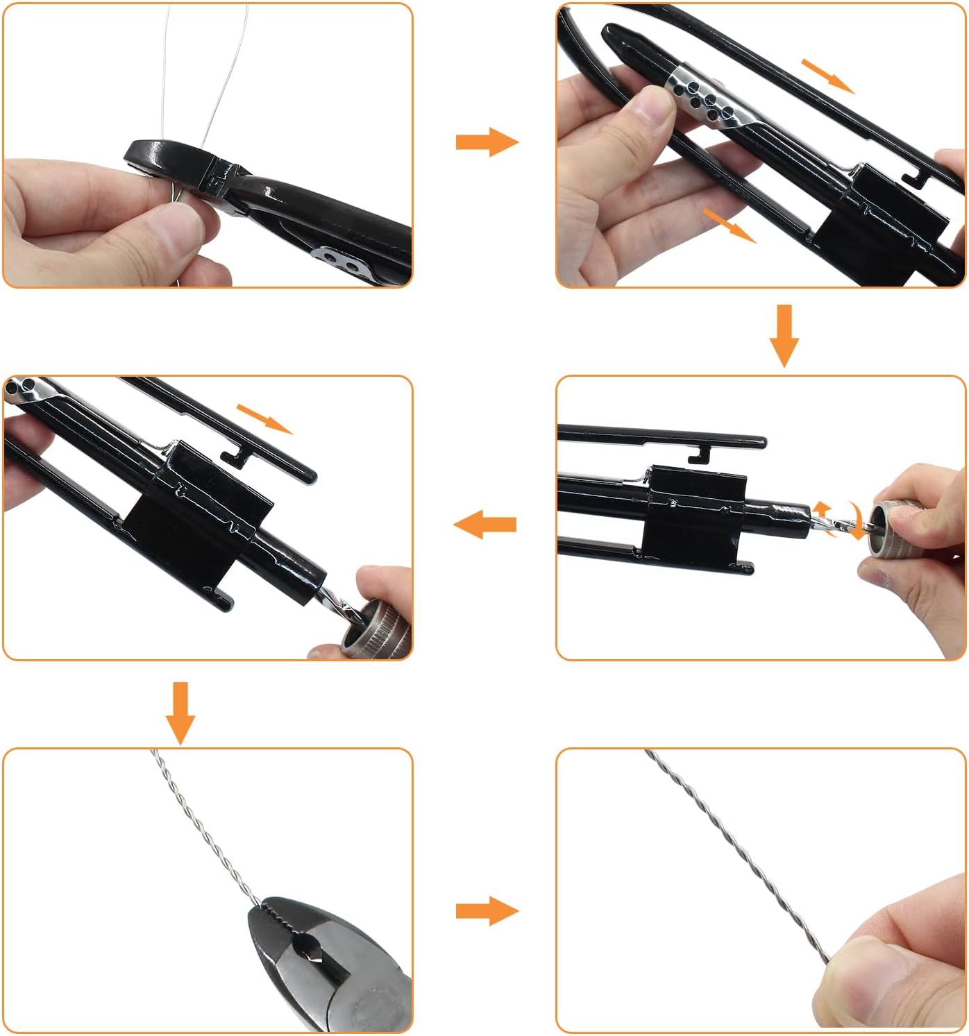 Litoexpe 2 Pcs 6 Inch & 9 Inch Safety Wire Pliers with 2 Pcs 50 FT Safety Wire, Wire Twisting Tool Lock Wire Pliers Automatic Metal Lock Twister for Aircraft Auto Industry