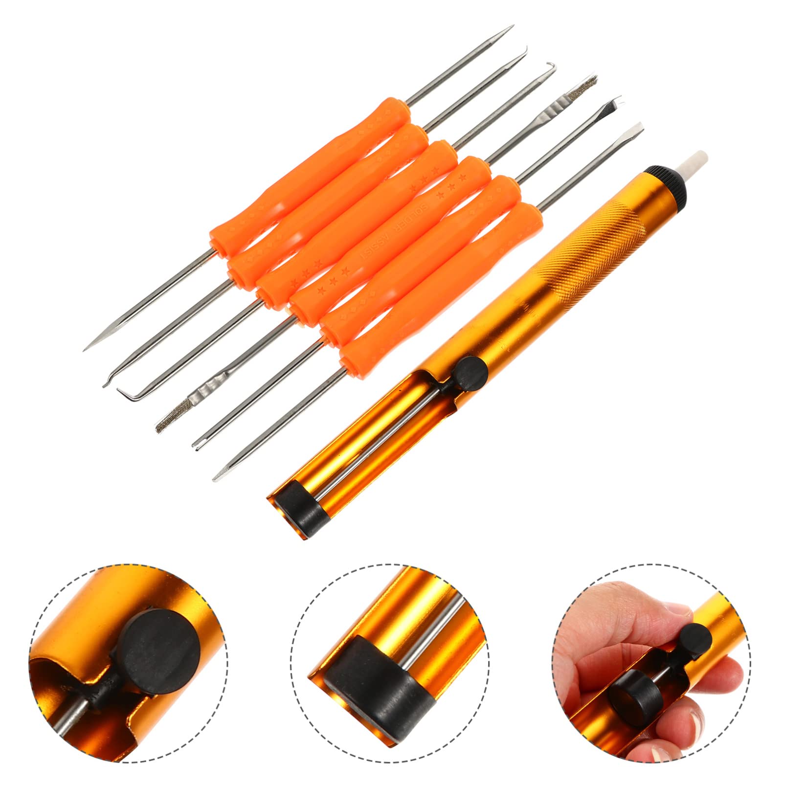 MUCKLILY 3sets Welding Desoldering Pump Soldering Assist Solder Assist Tool Solder Aid Double-sided Repair Tools Soldering Desoldering Wick Solder Auxiliary Tool Solder Kit 6pcs*3