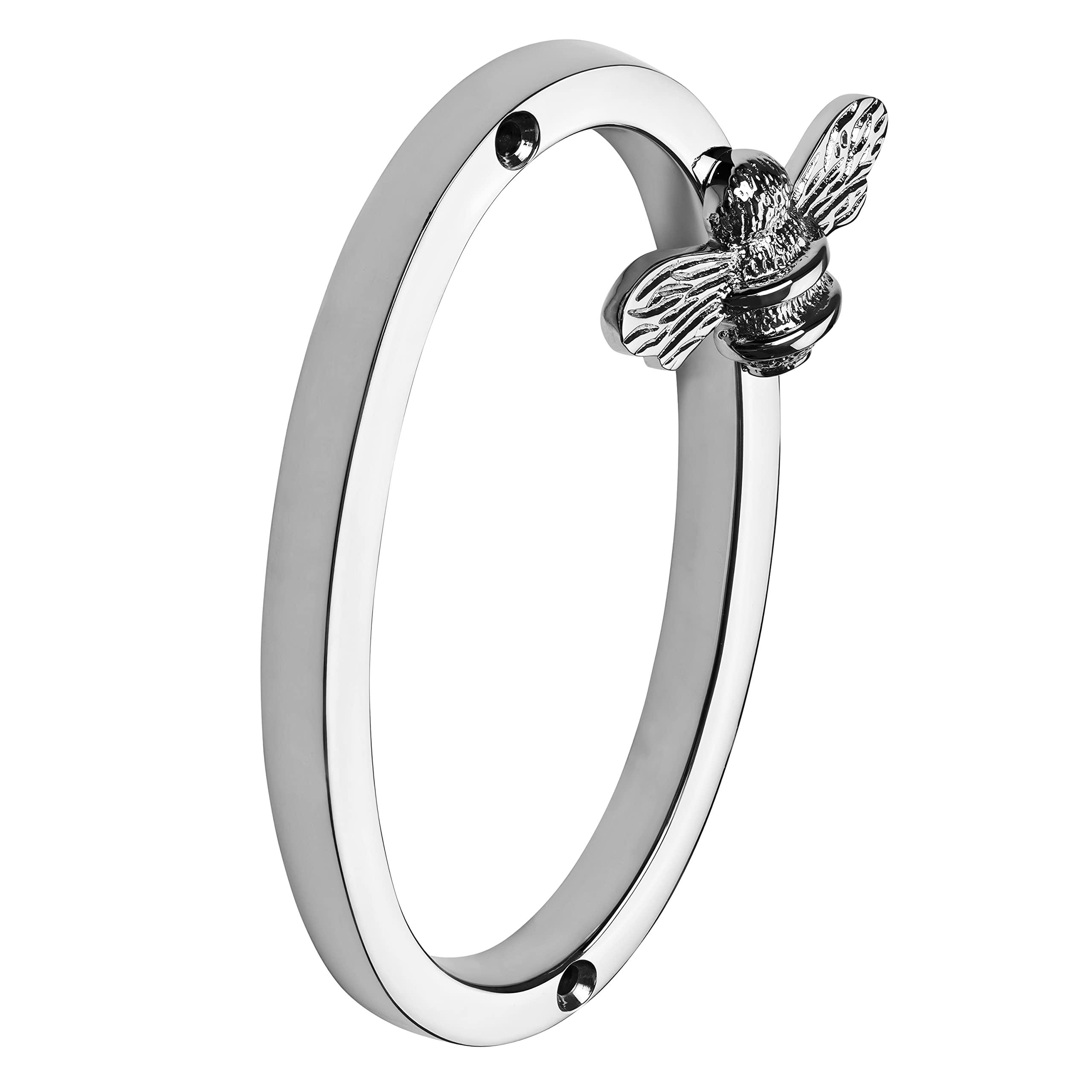 Silver Brass bee House Number with Bee design | 5 inch Modern Door Sign Numbers Signs Plaques | Street Home Address Numerals (0)