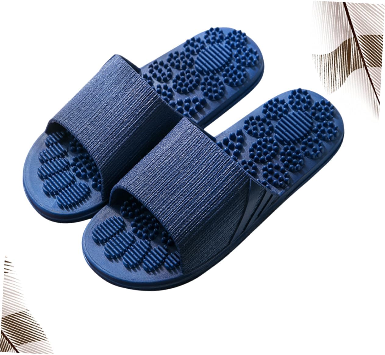 Massage Slippers for Anti-Slip Bathing Sandals Size 44-45 Durable Plastic Indoor Slippers for Men and Women