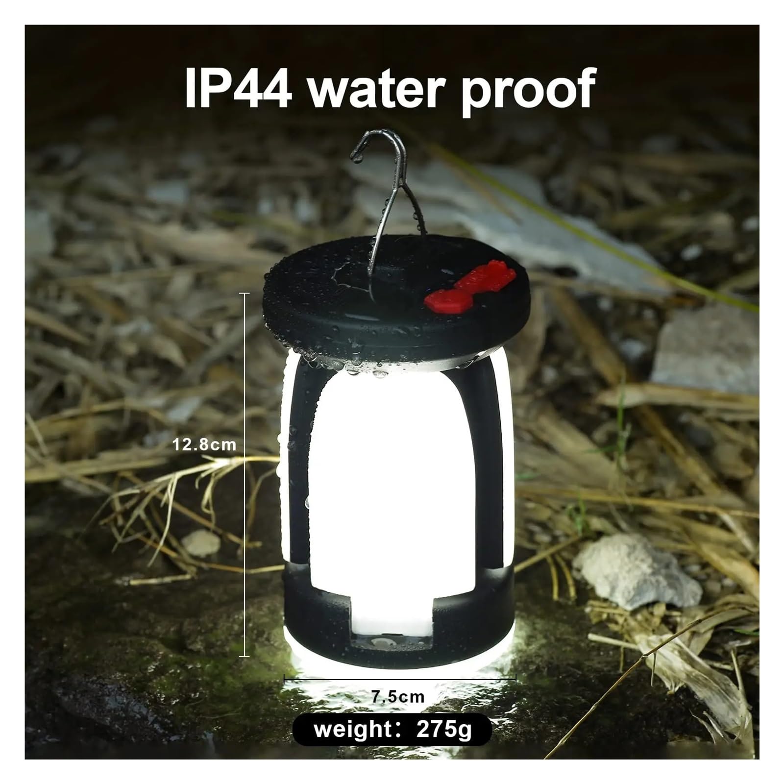 Linterna LED Solar De Alta Potencia For Acampar, Lámpara Camping Recargable con Luz Plegable, Portátil For Tienda Campaña For Emergencias Al Aire Libre IluminacióN Brillante