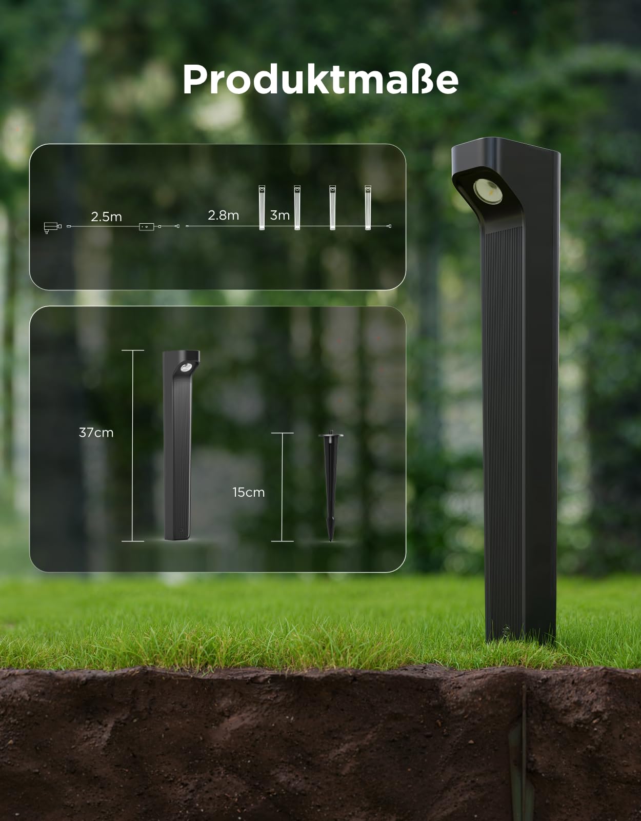 Govee Wegeleuchten Außen 2 Lite RGBWIC, Smart Gartenbeleuchtung, IP67, 4pcs | Kompatibel mit Matter, Alexa & Google Assistant, 60+ Szenen, 16 Millionen Farbe, Outdoor Gartenleuchte für Gehweg,Hof,Garten