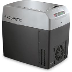 Refrigerador Para Auto Black And Decker DOMETIC TropiCool TC 21FL Nevera Eléctrica Portátil, 21 l, mini nevera para coche, camión, barco y autocaravana, 12/24 V y 230 V, Color Gris Oscuro/Gris Claro
