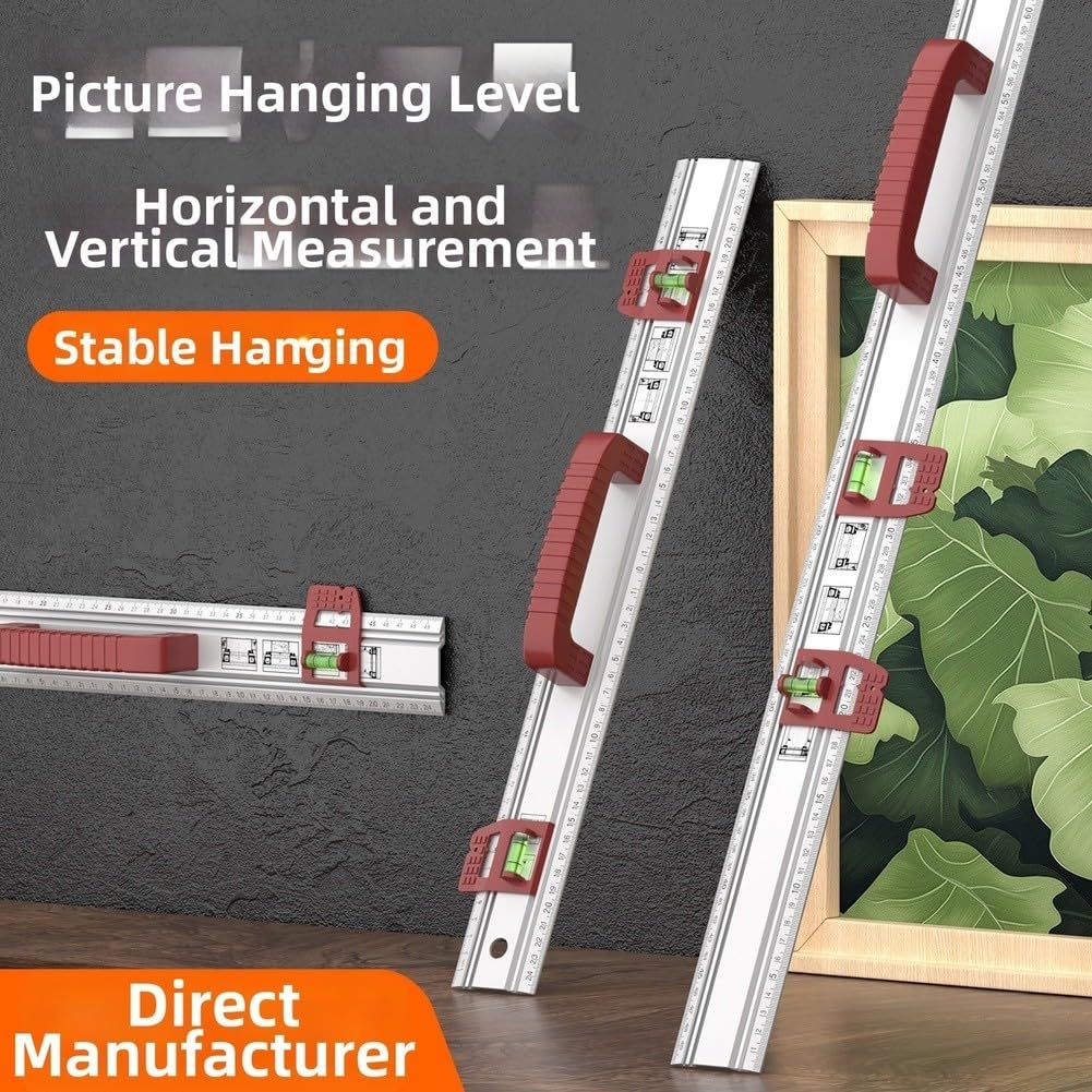 para nivel de Regla de Aluminio 50cm con Marcador Deslizante(50cm)