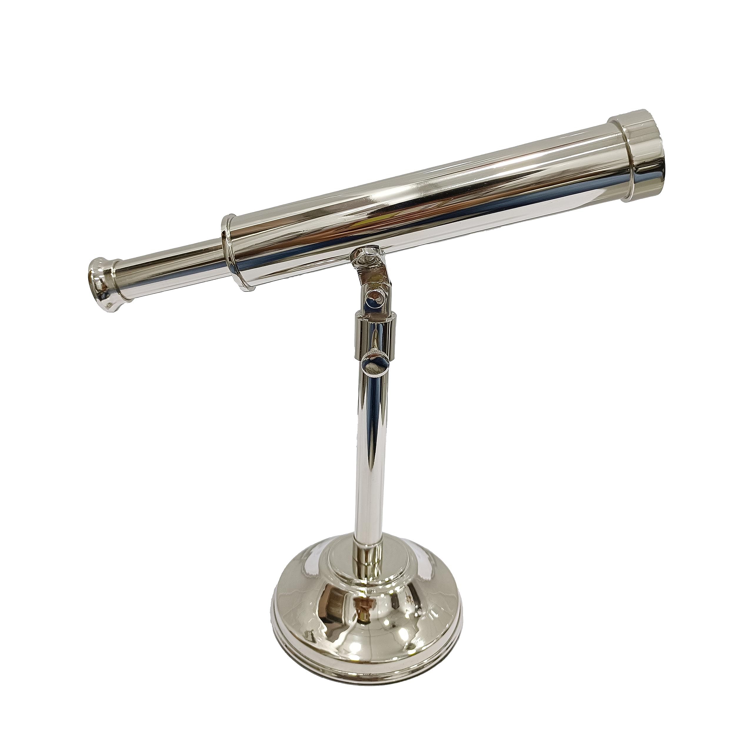 Single Barrel Nautical Brass Navy Harbor Telescopes Nickel Finish Vintage Look Telescope Marine Functional Brass Collectibles Gift Item
