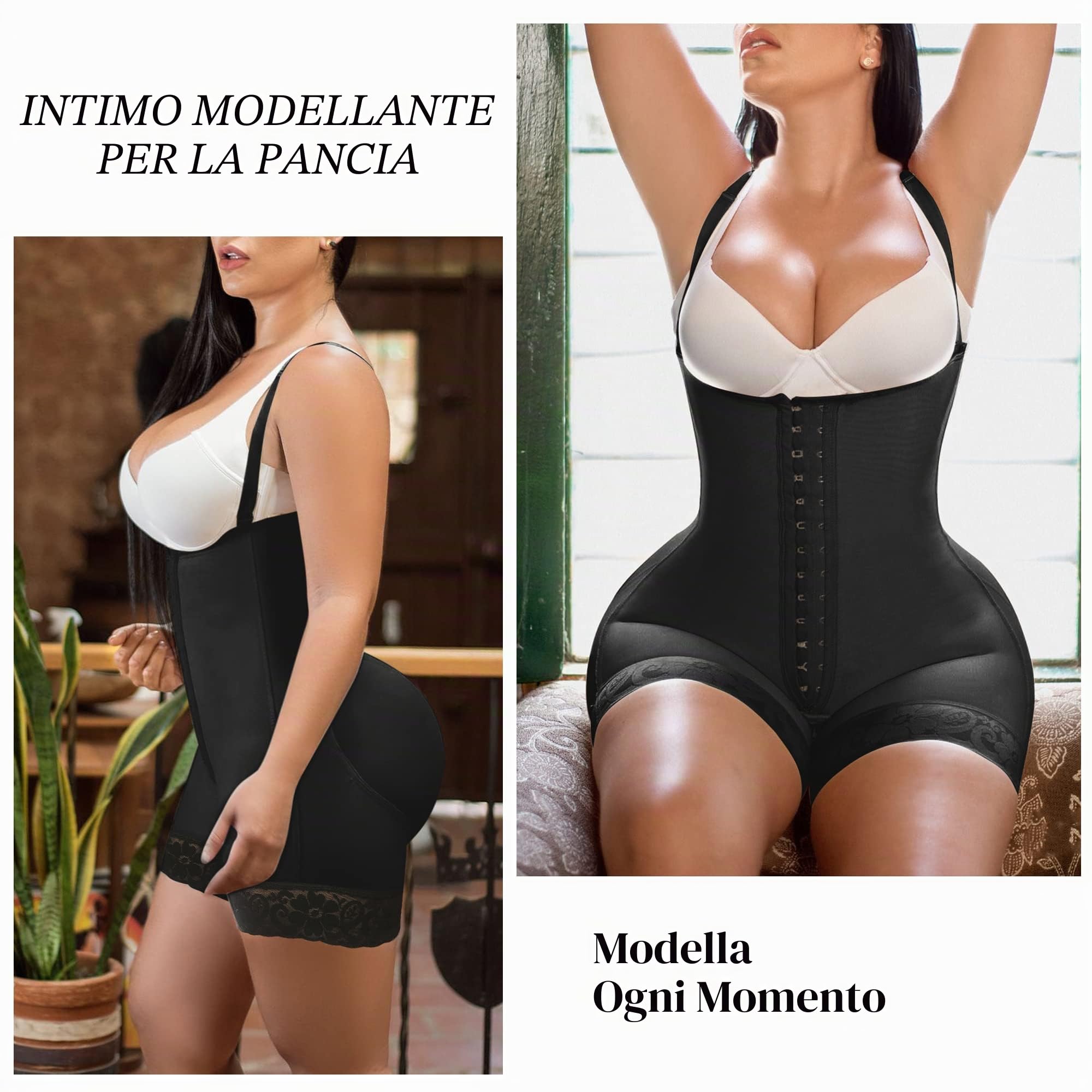 YIANNA Body Contenitivo Modellante Donna Pancia Piatta Snellente Intimo Pancera Contenitiva Guaina Shaper Invisibile