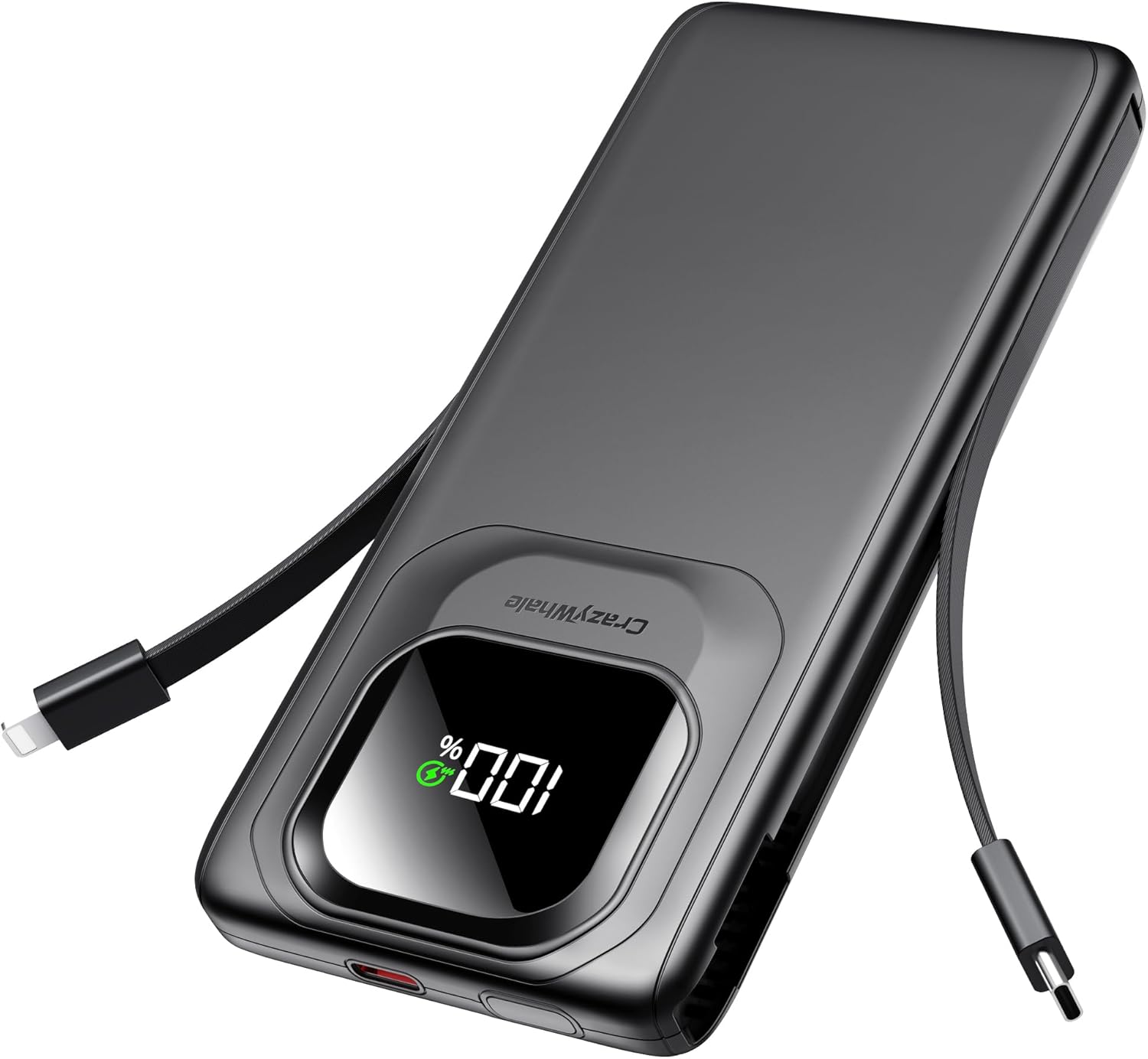  Portable Charger with Built-in Cables