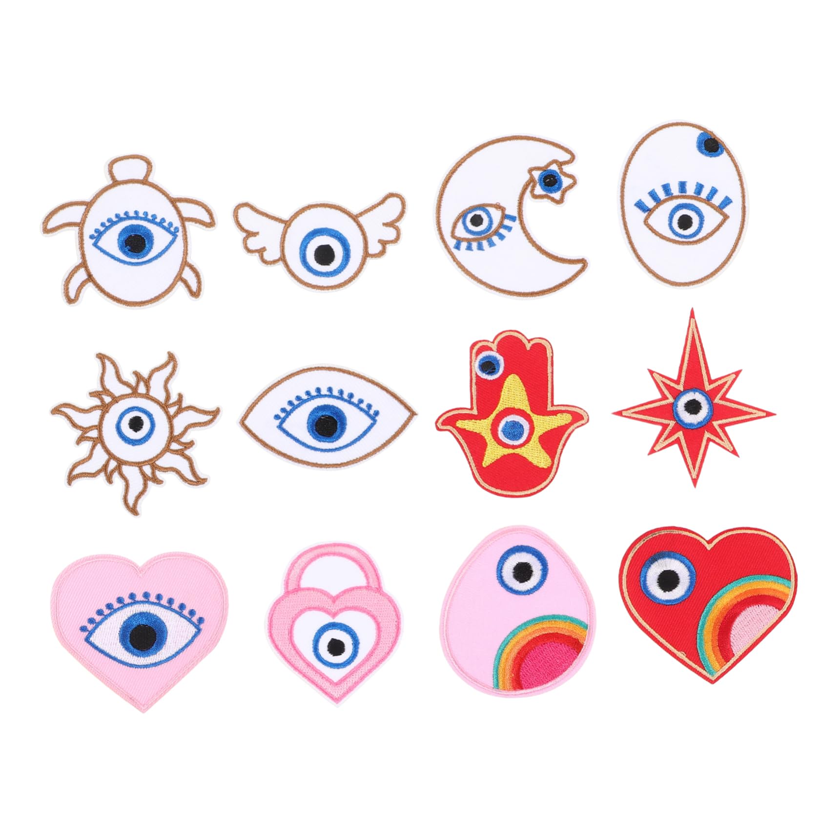 EXCEART 60pezzi Toppe Decorativa Per Abbigliamento Patches Ricamati Tema Cartone Per Riparazioni e Decorazioni Di Appliques Per Costumi e Moda