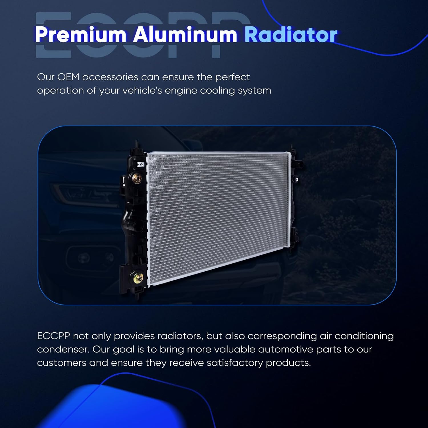 ECCPP 13146 Engine Radiator Compatible with 2010-2016 for Buick LaCrosse 2.4L,2011-2017 for Buick Regal,2014-2020 for Chevrolet Impala,2013-2014 for Chevrolet Malibu Replace# 13146,3577,GM3010538