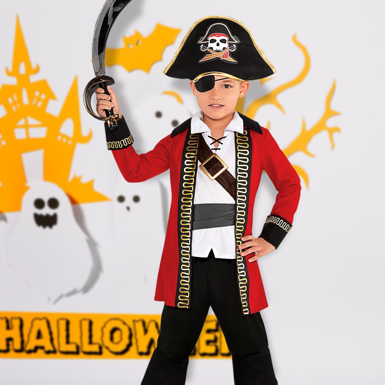 Amazon.com: Amscan Pirate Captain Costume Set for Toddler (3-4