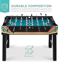 Vista 24 de Best Choice Products Mesa de futbolín de 48 pulgadas de tamaño competitivo para el hogar, sala de juegos con 2 bolas, 2 portavasos