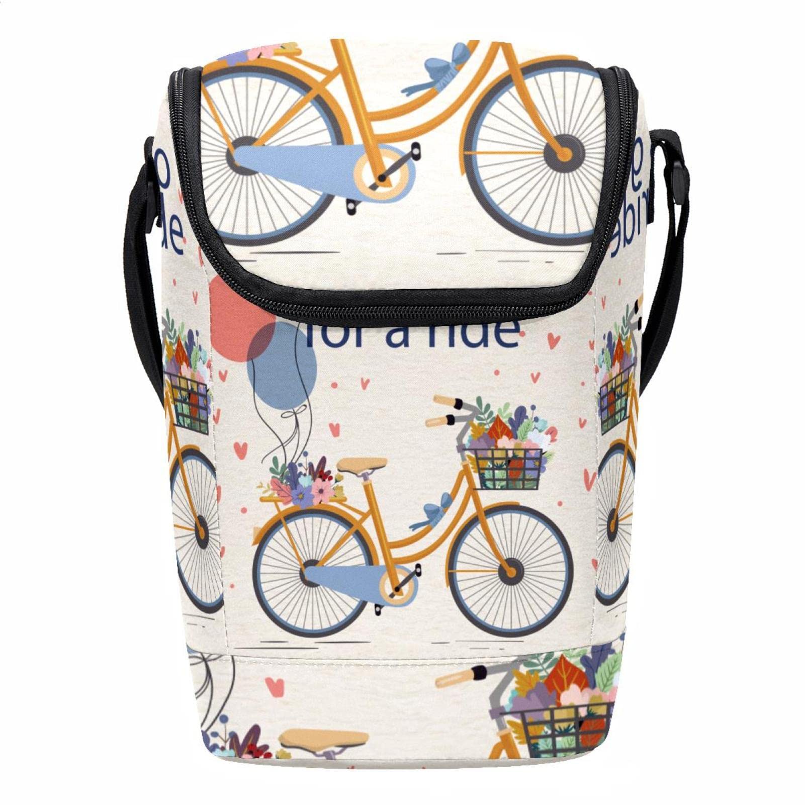 Bolsa de almuerzo con cremallera y diseño floral vintage para almacenamiento de comida