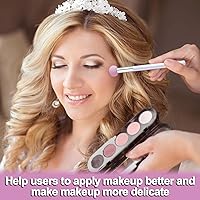 Vista 6 de PAGOW 6 aplicadores de maquillaje de esponja con asa, aplicadores de sombra de ojos de esponja, cepillo de esponja para sombra de ojos, brochas
