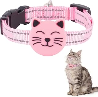 Cat Necklace, Heavy Duty Cat Nylon Strap, Adjustable Collar for Cats and Dogs (Pink)