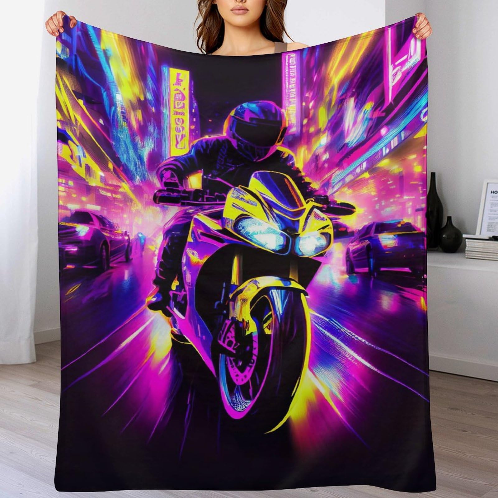 Couverture moto anti-froid flanelle pour protéger canapé et fauteuil