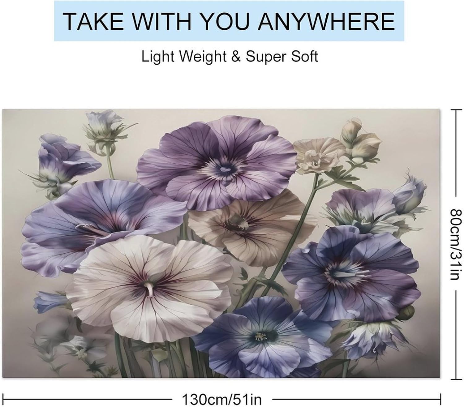 Swimming Towel, A Bouquet of Flowers Printed Fashion Towel,Portable Towel,Durable Towel