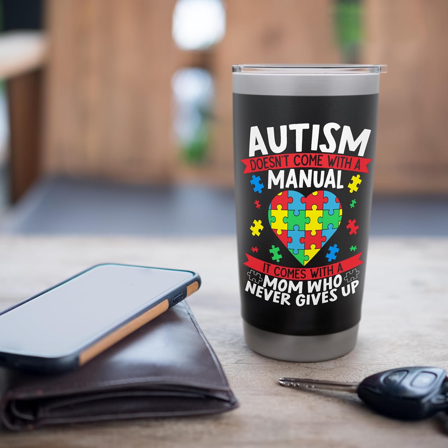 Autism Doesn't Come With A Manual Autism Mom Mothers Day Stainless Steel Insulated Tumbler - Image 7