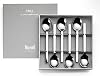 MEPRA 107544607 Stile By Pininfarina Metallic Gift Box 6-Piece Durable 1810 Stainless Steel Coffee Spoons for Fine Dining, Dishwasher Safe - Service for 6