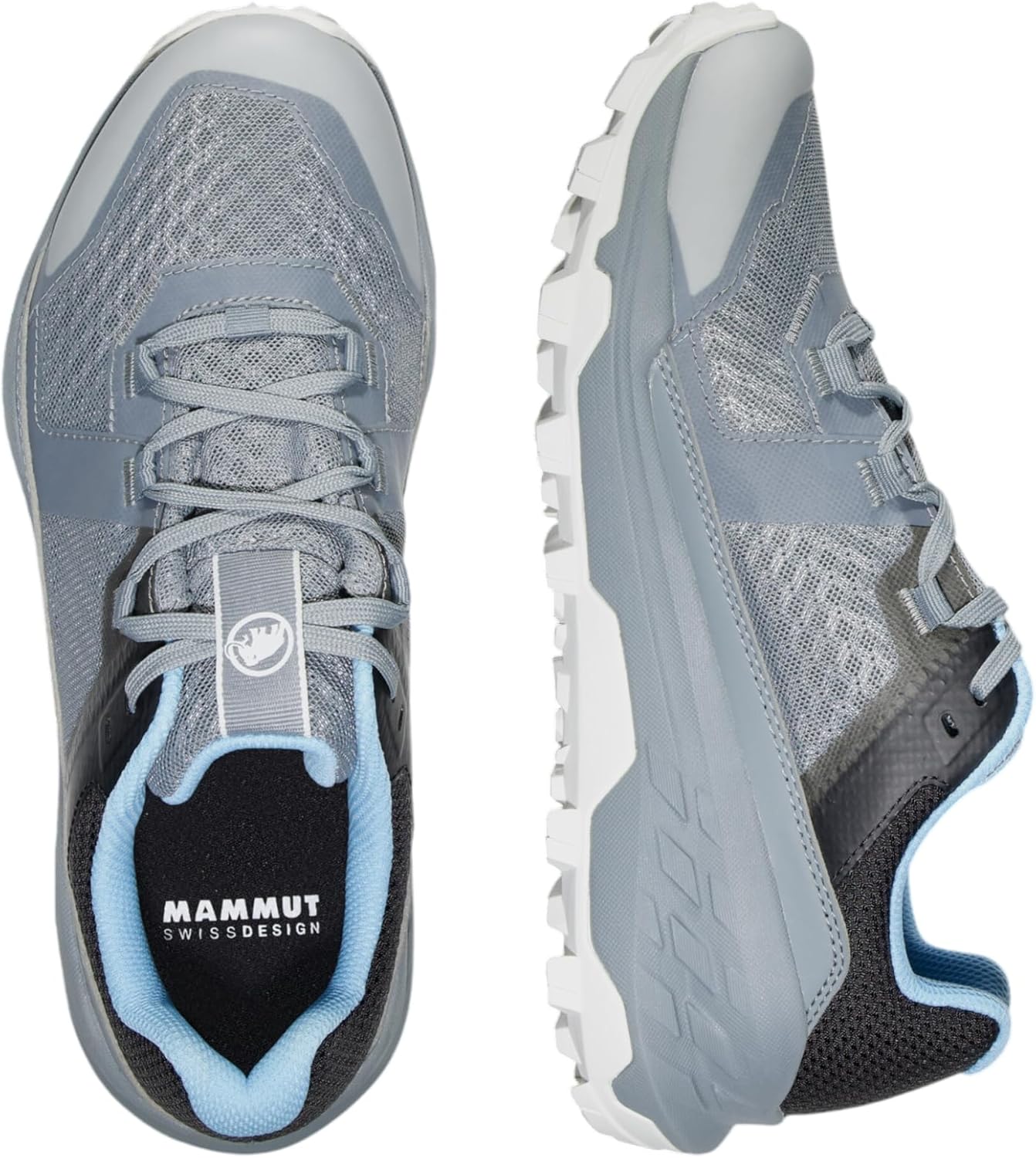 Mammut Women’s Girun II Low GTX Hiking Shoes, Lightweight Gore-TEX, Breathable Mesh, EVA Midsole & Grippy Outsole for Comfort & Trail Performance, Alloy-Light Glacier Blue, 7.5