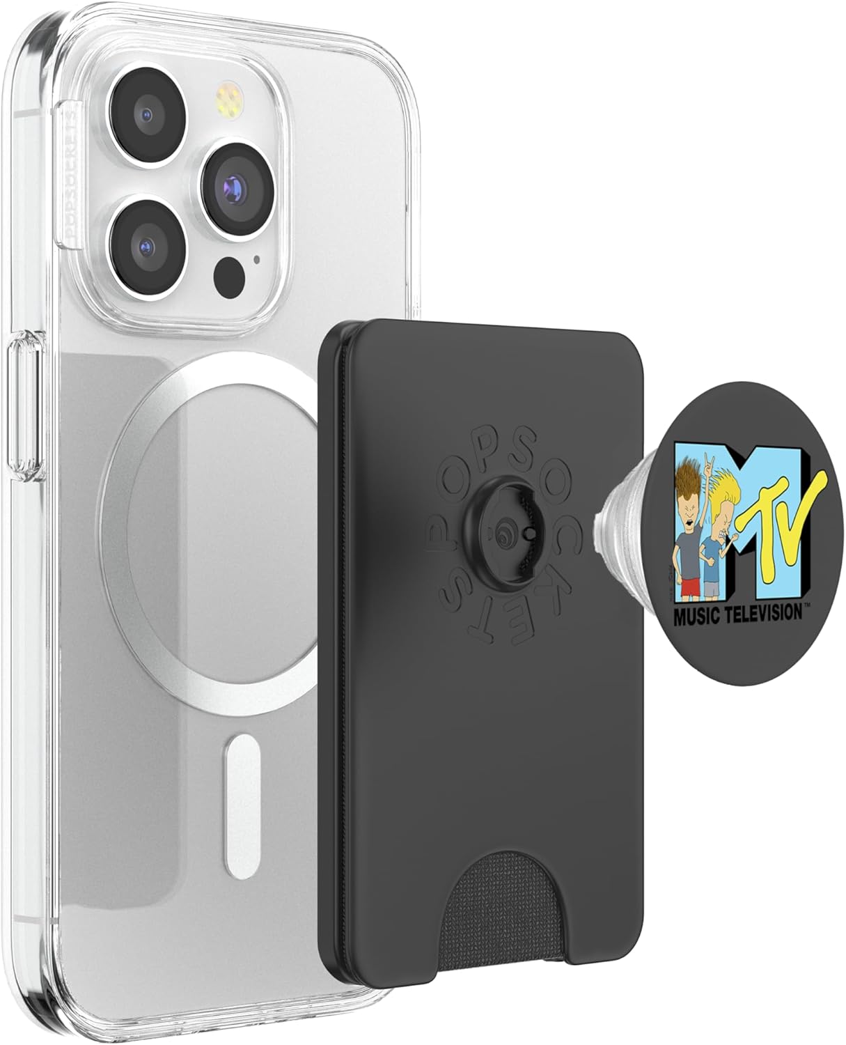 MTV Beavis and Butt-Head In Logo PopSockets PopWallet for MagSafe