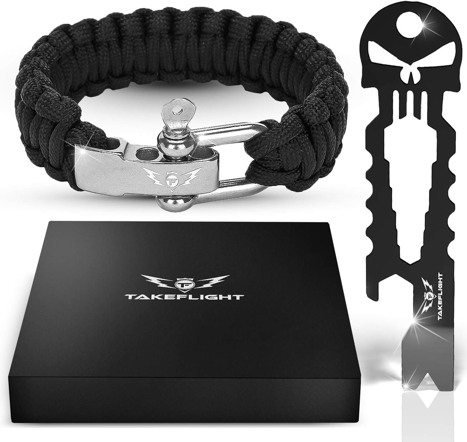 Multi Tool Everyday Carry Survival Kit – Gadgets for Men Tactical Survival Gear w/Paracord Bracelet + Keychain Bottle Opener Tool | Birthday Gifts for Men, Men’s Christmas Stocking Stuffer, Father’s