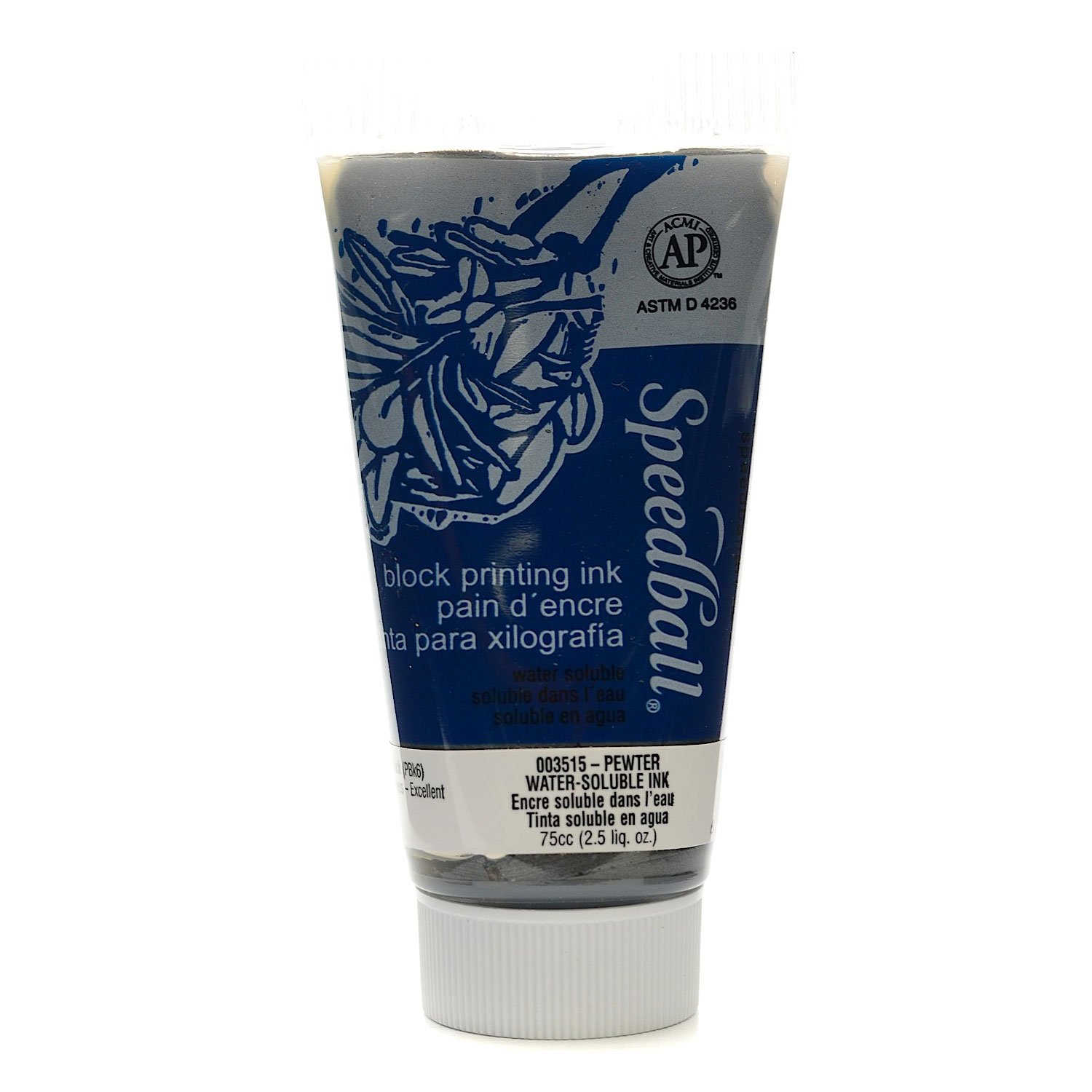 Speedball003515 3515 Water-Soluble Block Printing Ink, Pewter