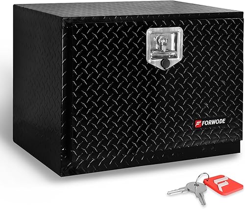 Miniatura 18 de FORWODE Caja de Herramientas para Camión de 36 Pulgadas Bajo el Chasis, Caja de Herramientas de Remolque de Aluminio de Servicio Pesado para Cama de