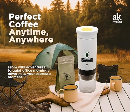 Miniatura 7 de Cafetera portátil 3 en 1 Máquina de café espresso eléctrica para viajes Compatible con café molido, cápsulas NS y DG Cafetera de espresso