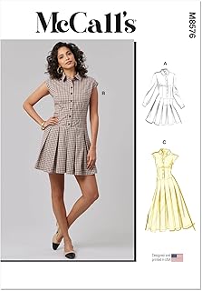 McCall's Dress, Sewing Pattern Packet, Design Code M8576, Multicolor