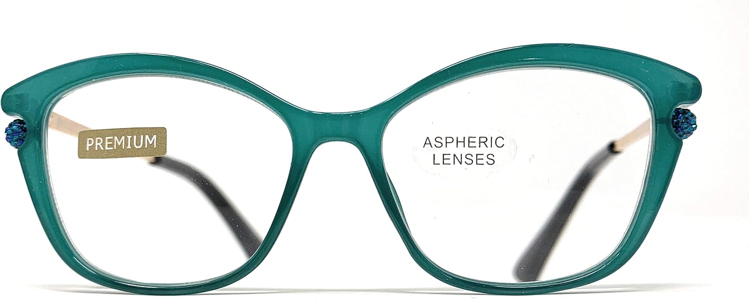 VENICE EYEWEAR OCCHIALI Reading Glasses Exclusive Model Perl for Women Fashion Pharmacy Quality - 7 Colors Options (Green, 2, diopters) - Image 3