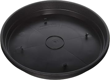 Stacky Plant Saucers - 11" Planter Tray - Excellent for Flowers and Household Plants, Black