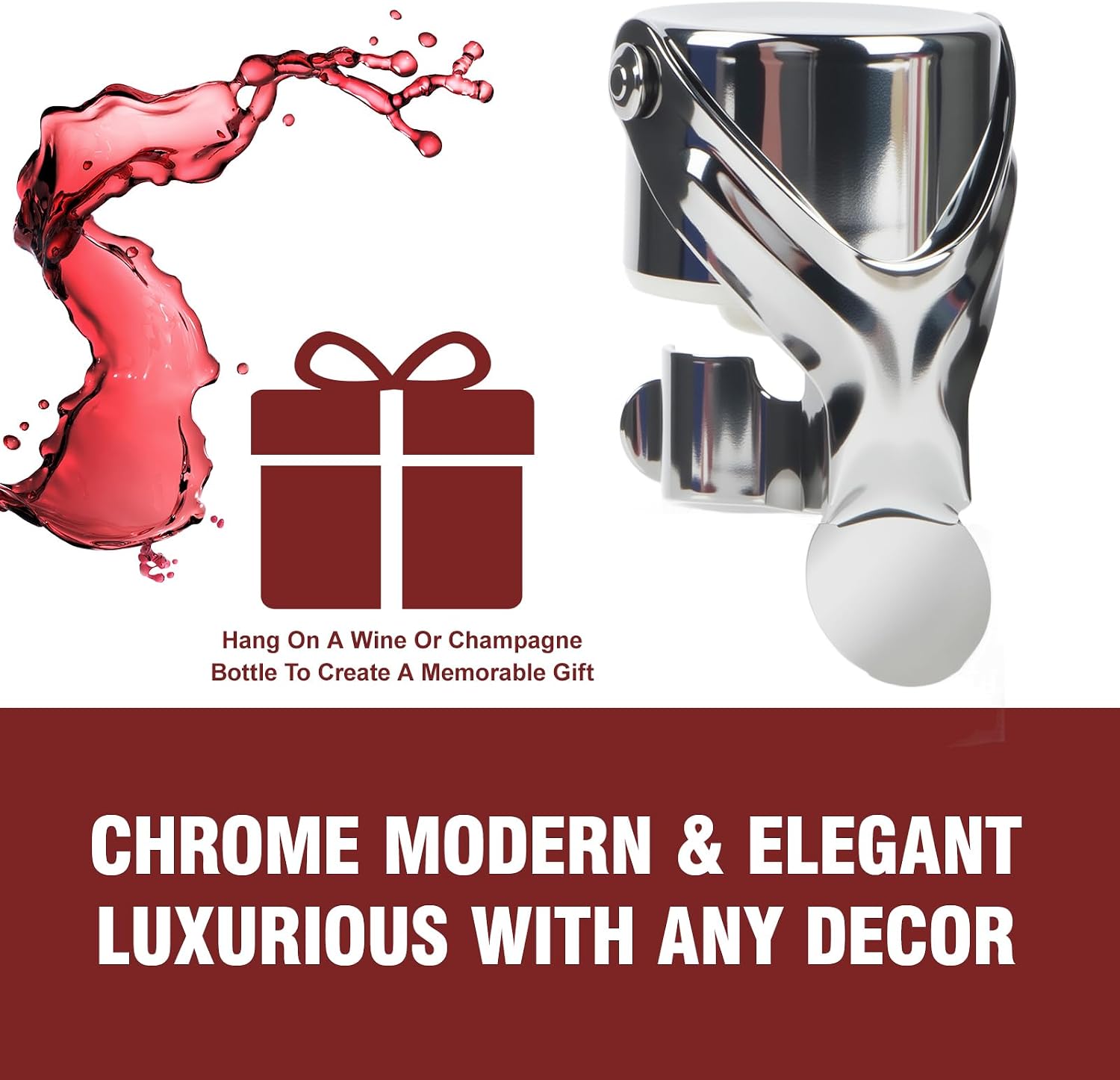 Stainless Steel Champagne Stopper for Sparkling Wine & Prosecco