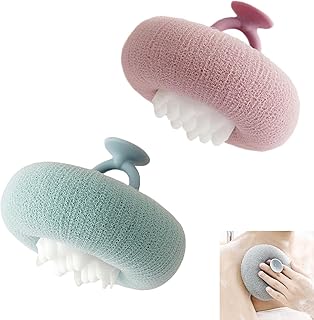 2 PCS Bath Sponge Exfoliating Sponge Body Wash Sponge Shower Sponges Massage Sponge Multifunctional Shower Sponge Exfoliating Sponge for Body Bathroom Sponges with Suction Cup