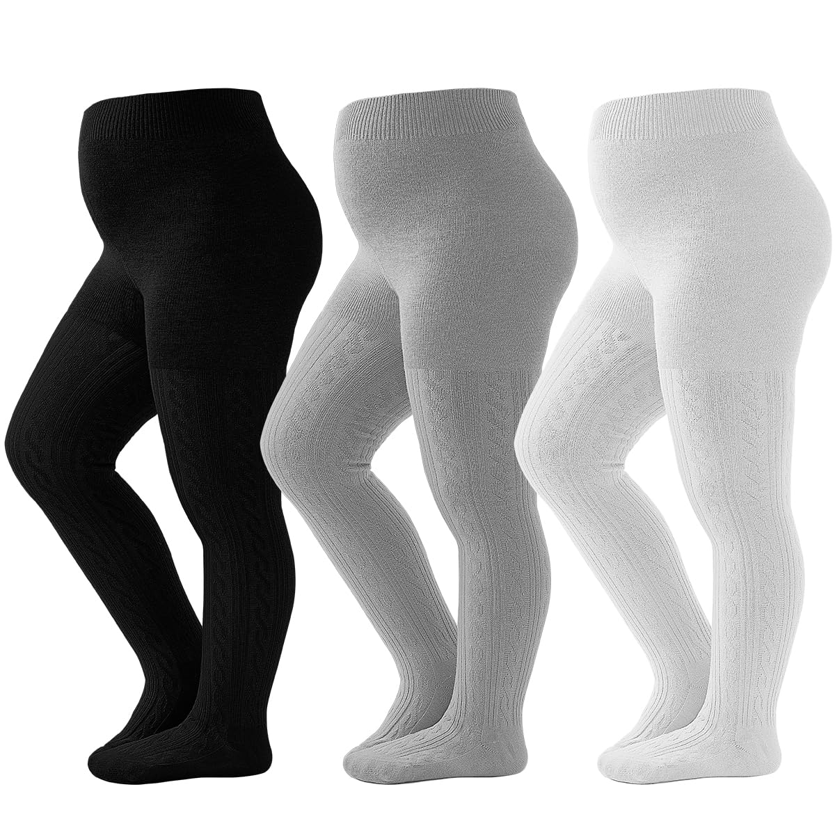vanberfia Baby Toddler Girls Cable Knit Cotton Tights Pantyhose Leggings Stocking Pants (CG180, 2-4T)
