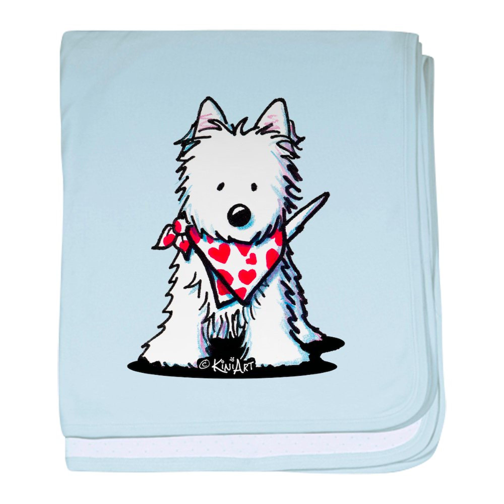 CafePress Heart Scarf Westie Baby Blanket, Super Soft Newborn Swaddle
